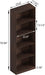 71" Inch Tall 5-Tier Bookcase,Large Freestanding Bookshelf for Home Office and Professional Workspace,Living Room,Bedroom and Dining Room (5-Tier, Dark Walnut, Side-Panel Separated)