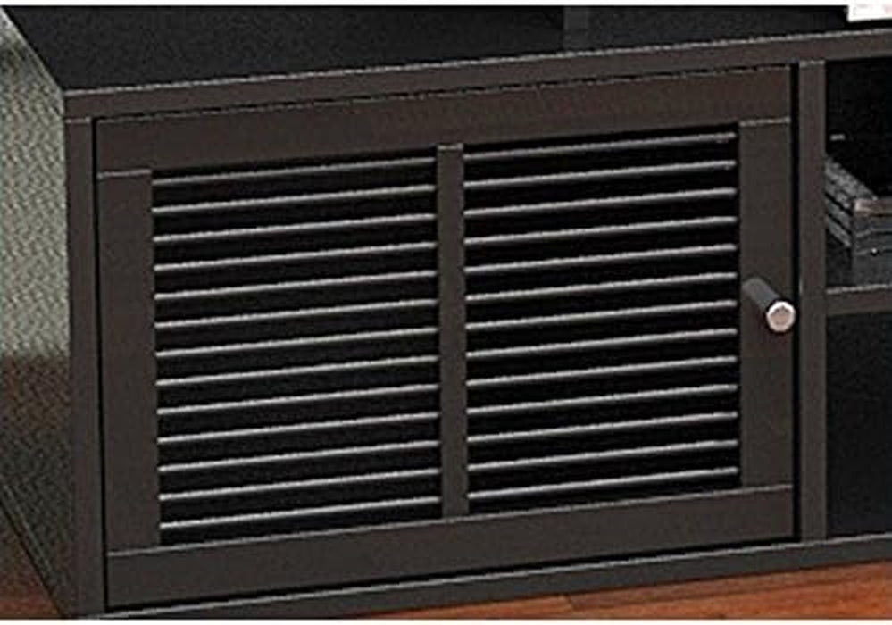 Lexington 65 Inch TV Stand with Storage Cabinets and Shelves, Black