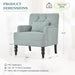 Sapphire Blue Upholstered Club Chair Lumbar Pillow