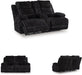Signature Design by Ashley Higgesbee Contemporary Reclining Loveseat with Console, USB Charging Port, Storage and 2 Cup Holders, Black