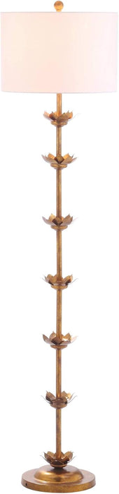 Antiqued Gold Floor Lamp SixtyThreePointFiveInchHeight