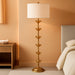 Antiqued Gold Floor Lamp SixtyThreePointFiveInchHeight