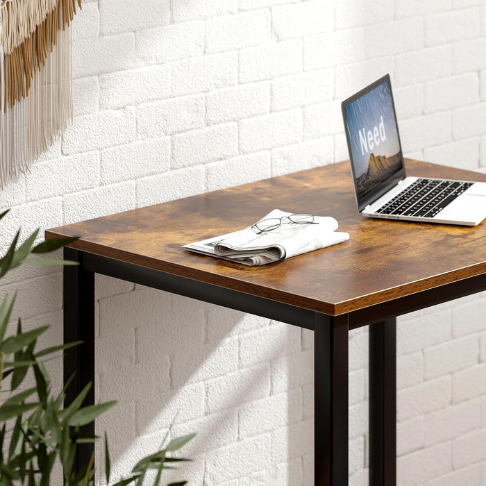 Small Computer Desk for Home&Office- 31.5'' Length Small Writing Desk Gaming Desk Students Laptop Use, Rustic Brown Desktop & Black Frame AC3FB(8060)