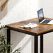 Small Computer Desk for Home&Office- 31.5'' Length Small Writing Desk Gaming Desk Students Laptop Use, Rustic Brown Desktop & Black Frame AC3FB(8060)
