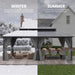 12x20 Ft WeatherResistant Outdoor Gazebo With Curtains