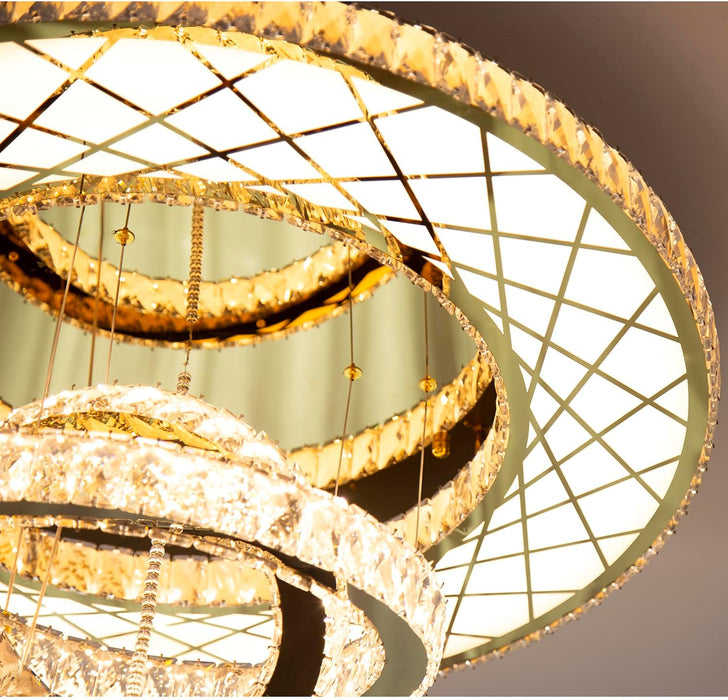 Gold 24 Inch Ceiling Chandelier Decorative Illumination