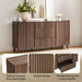 62" Sideboard Buffet Cabinet with Storage, Living Room Accent Cabinet with Drawers, Doors and Adjustable Shelves, for Bar, Kitchen, Walnut