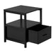 3-Piece Modern Bedroom Sets Include Full Bed Frame + 2 Brown Nightstands