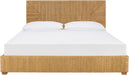 Couture Collection - Glenburg Queen Bed, Natural Woven Banana Stem & Wood Frame, Tropical Coastal Design, No Box Spring Needed (SFV1327A-Q)