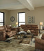 Brown Faux Leather Recliner Loveseat