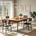 7-Piece 2-Way Extendable Dining Table Set for 4-10, Walnut