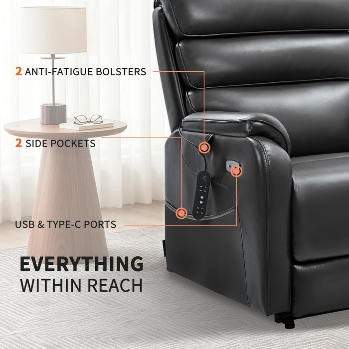 Dual Motor Power Lift Recliner Chair for Elderly with Heat & Massage