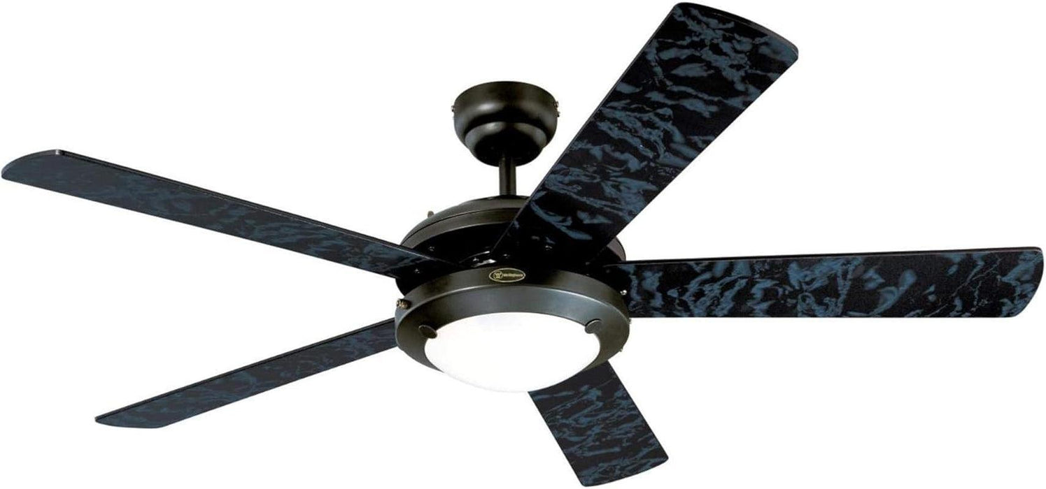 7224200 Comet Indoor Ceiling Fan with Light, Matte Black