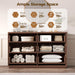 6 Drawer Dresser for Bedroom, 47.3" Wide Modern Chest of Drawers Dresser TV Stand, Wood Drawer Organizer for Living Room, Hallway