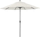 12-Year-Non-Fading, 9Ft Premium Sunbrella Patio Umbrella, Hand-Crank, Button-Tilt, Gray Frame, Natural Fabric