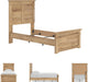 Signature Design by Ashley Fenderport Twin Bed Frame with Panel Headboard and Footboard, Cottage Bedroom Style for Kids and Guest Rooms, Natural Brown