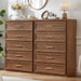 Dresser for Bedroom 5 Drawer 45" Tall with Gold Handle Closet Storage