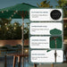 9FT Solar Umbrella 32 LED Lighted Patio Umbrella Table Market Umbrella W/Tilt and Crank, Uv-Resistant Outdoor Umbrella for Pool, Garden, Deck, Forest Green