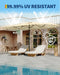 15 Ft Large Patio Umbrella with Lights, 36 LED Lights Double-Sided Patio Umbrella with Weighted Base for Poolside Garden Backyard