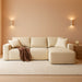 136Inch Modular LShaped Sectional Sofa BeigeBoucle