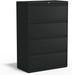 Commercial 4-Drawer Lateral File Cabinet, Letter/Legal Size, Lockable, 52.36" H X 36" W X 18.62" D, Black (60925/17454)