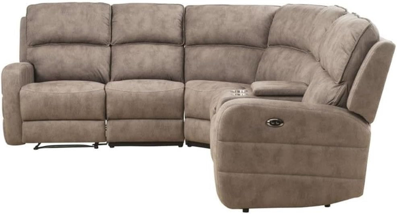 Olwen Mocha Reclining Sectional Sofa with USB