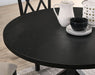 Windvale Cross-Buck Wood 5-Piece Dining Set in Black
