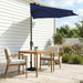 9 Ft Half Outdoor Patio Umbrella W/Crank, Navy