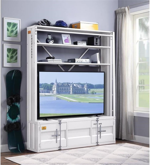 Cargo Bookshelf & Ladder (TV Stand) in White