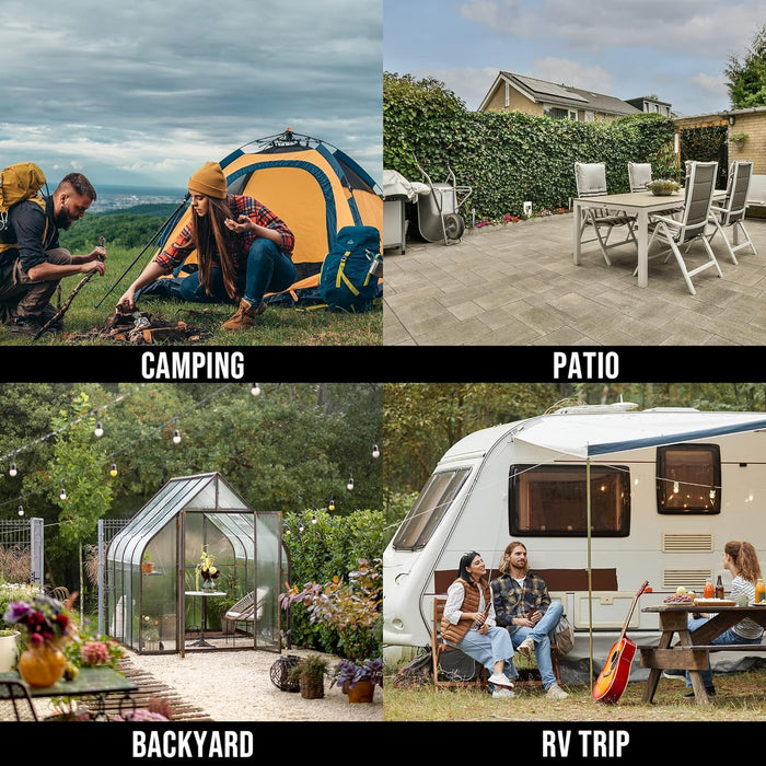 Tabletop Gas Grill 3 Burners, Portable Propane BBQ Grill with Foldable Legs for Outdoor Barbecue Patio Backyard Camping, Tailgating, RV Trip, Heavy Duty & 24000BTU, GS307