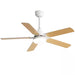 Whisperbloom Blade Span 42 In. Smart Indoor White Ceiling Fan with LED Light Bulbs with Remote Control