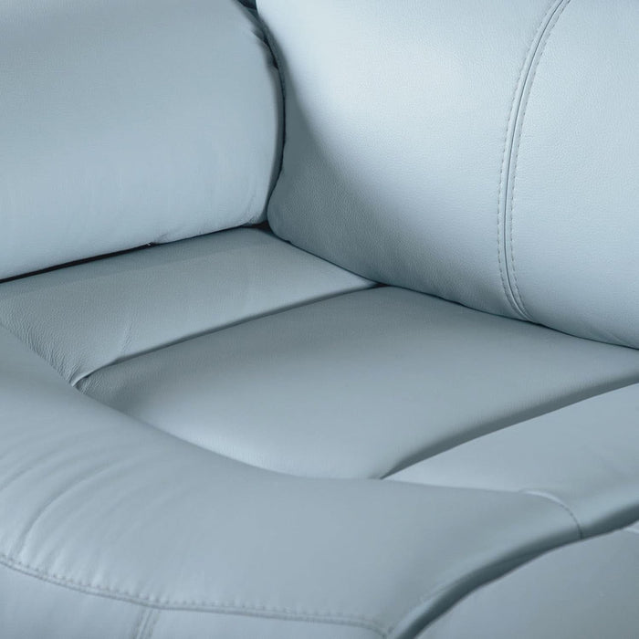 Sorin Modern Leather Recliner Sofa with Pillow Armrests and High Density Foam, Reclining Sectional Couch for Living Room, Office, Home Theater, FSC Certified, Blue