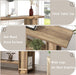 53 Inch Long Entryway Table, 2-Tier Wood Console Table with Storage Side Shelves, Farmhouse Sofa Table for Living Room, Narrow Hallway Foyer Table behind Couch for Home Decor, Rustic Oak