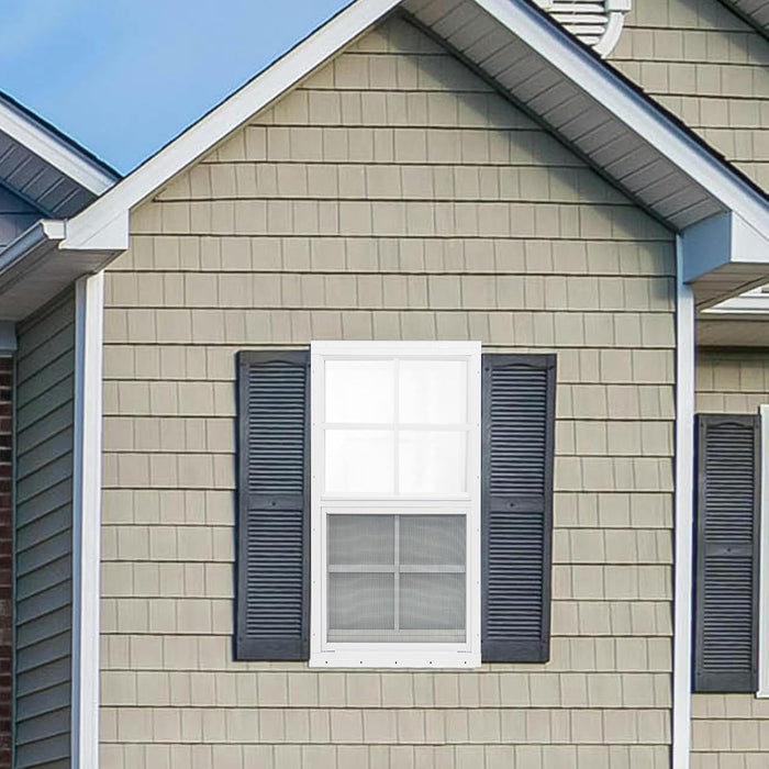 2 Pack Shed Window, 12 X 18 Flush Mount Window with Tempered Glass and Fiberglass Screen for Shed, Chicken Coop, Playhouse, Household, Garage