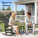 HDPE Rocking Chair Outdoor Set of 2 with Side Table, High Back Rocker