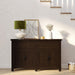 Maven Lane Felix Rustic Large Wooden Sideboard, Accent Buffet Server Table with Doors for Kitchen or Living Room in Weathered Brown Finish