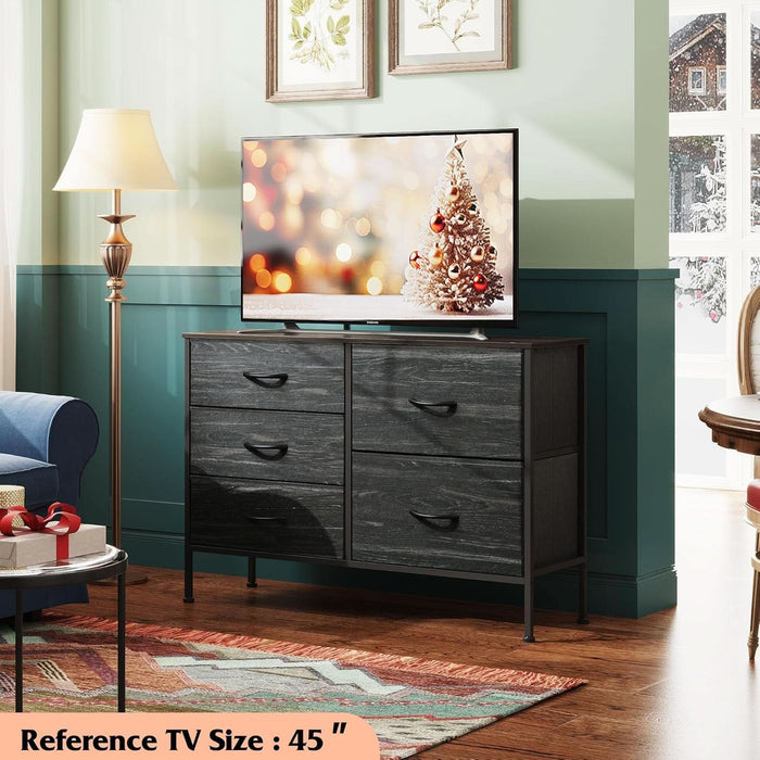 black wood grain dresser Wilkins Dresser