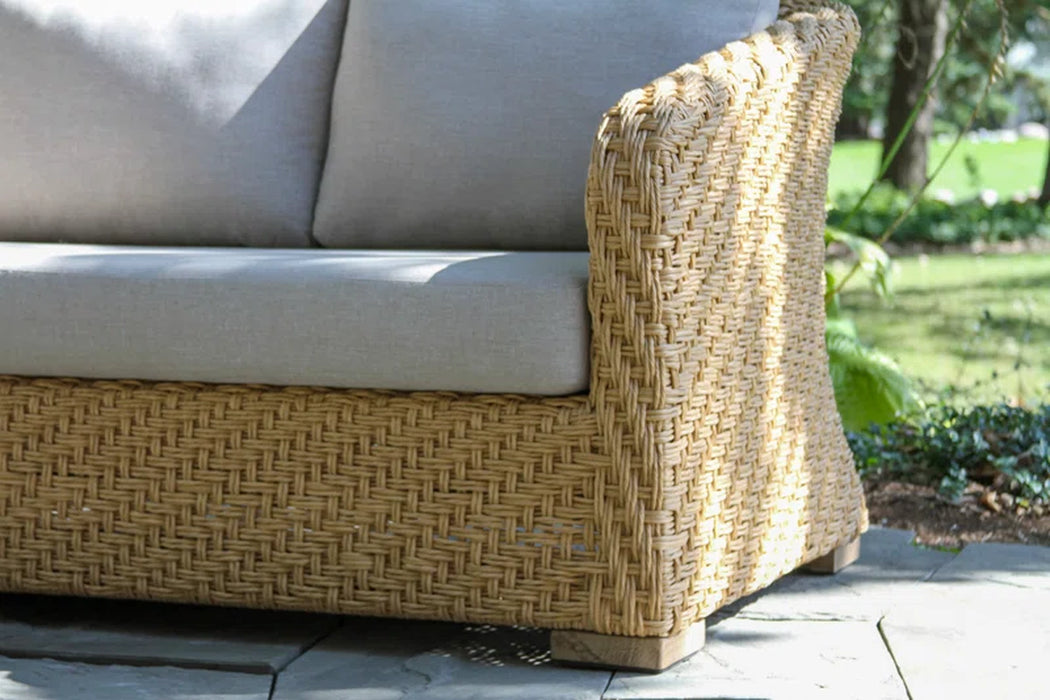 Edicott Eucalyptus Premium All-Weather Wicker 5 - Person Patio Conversation Sets with Cushions