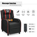 Massage Gaming Recliner PU Leather Chair with Footrest