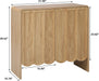 Natural Woodgrain Two Door Adjustable Sideboard Cabinet