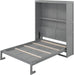 Full Size Murphy Bed Wall Bed with Shelves and Mattress Holder,Wood Hideaway Cabinet Chest W/Slat Support,Can Be Folded,For Small Room,Dorms,Gray