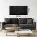 Large Hand Painting 3D Textured Canvas Wall Art for Living Room, Neutral Abstract Black Minimalismt Painting Handmade Picture Artwork Wall-Decor for Bedroom Office, Size 40X20 Inches
