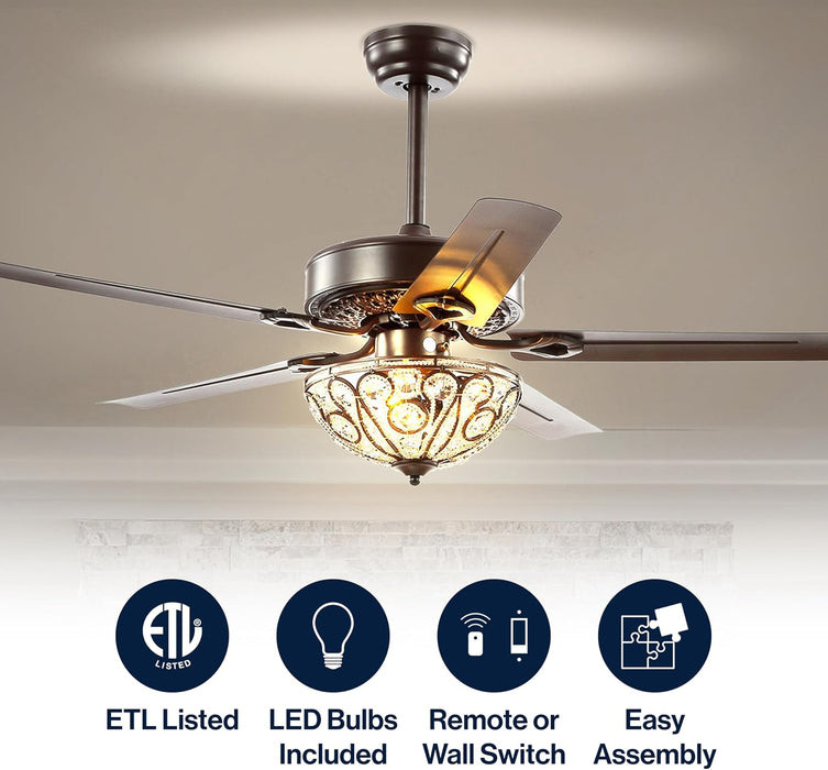 Oil Rubbed Bronze Ceiling Fan Integrated Cooling System