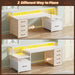 5-Drawer Home Office Desk with LED Lights