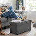 Storage Ottoman Bench, Foldable Foot Rest with Legs, 15 X 30 X 15.2 Inches, End of Bed Bench, Storage Chest, Load up to 660 Lb, for Living Room, Bedroom, Entryway, Slate Gray ULSF16GYZ