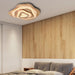 Nordic Irregular Flush Mount Solid Wooden Ceiling Light for Living Room