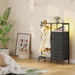 Black Dresser Featuring Reversible Hanging Rack LED