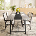 Industrial Dining Table for 8 People, 70.9" Long Rectangular Kitchen Table with Large Tabletop and Steel Legs for Dining Room, Distressed Gray