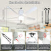 Gazebo Outdoor Ceiling Fan Light 31.5'', 40000Mah Large Portable Ceiling Fan with Remote and Hanging Hook, 4 Wind Speeds, 3000K-6500K Dimmable Canopy Fan Light for Patios, Pop up Tent, Camping
