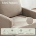 Brown Mid Century Modern Upholstered Armchairs Set